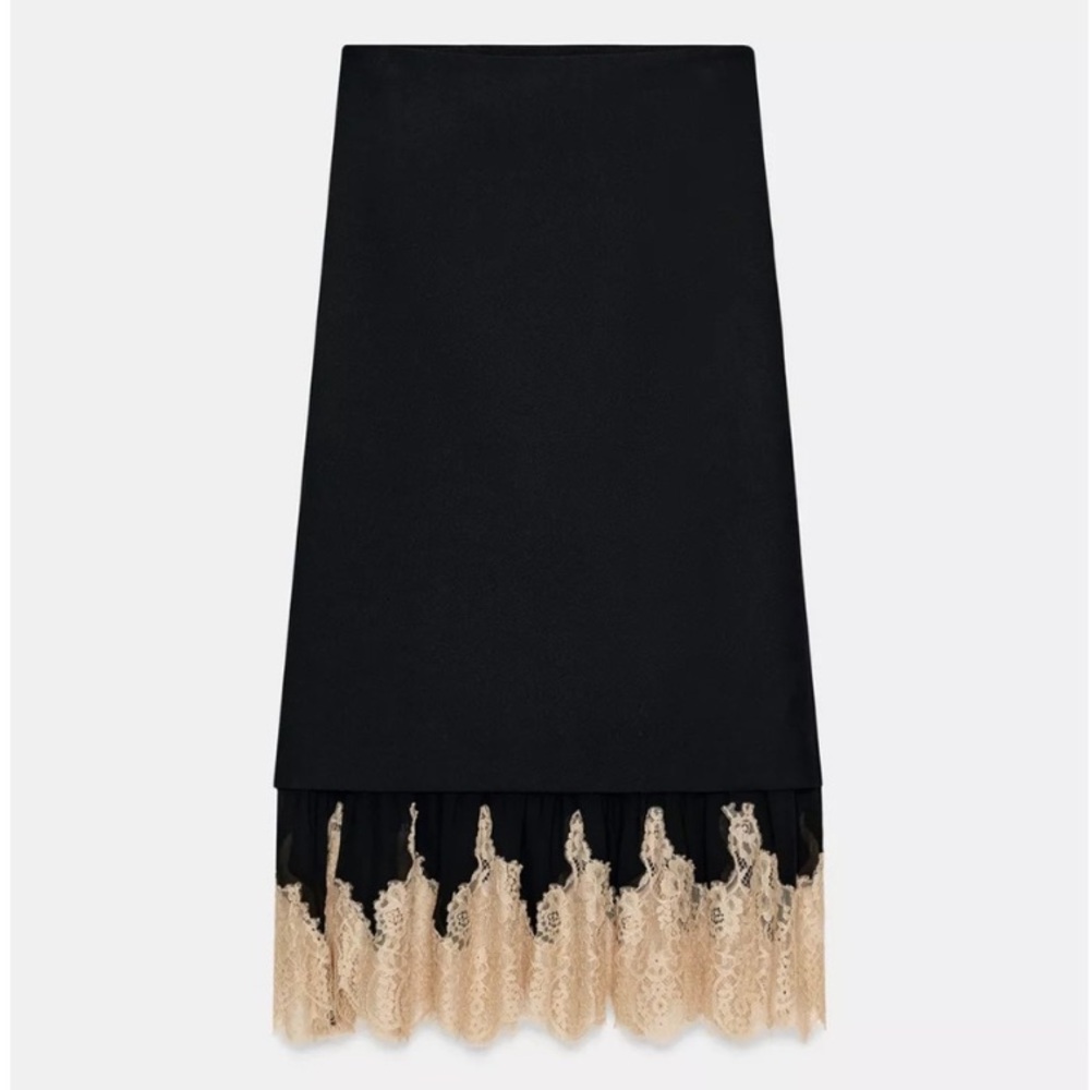 ZARA Combined Lace Skirt ZW Collection - Picture 11 of 15